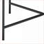 Chêne gris industriel patiné Table basse noire avec structure en X stable, grande surface pour le salon