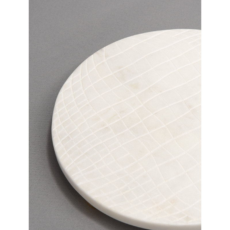 Dessous-de-plat en marbre blanc