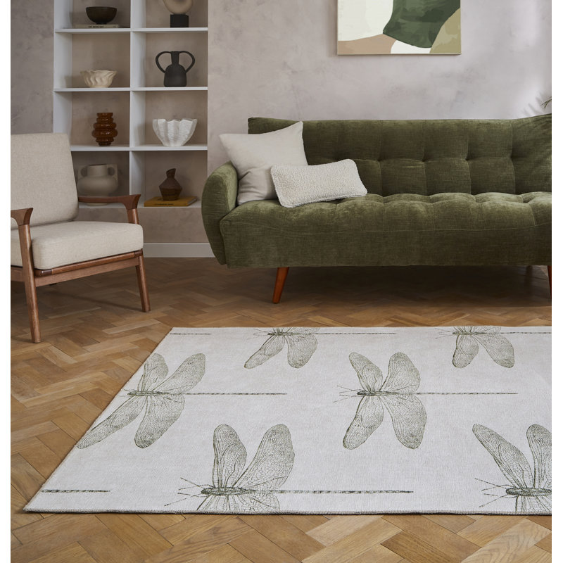 Harlequin Demoiselle Fern - 185 x 290, Sage Green, Rectangle 185 x 290 cm