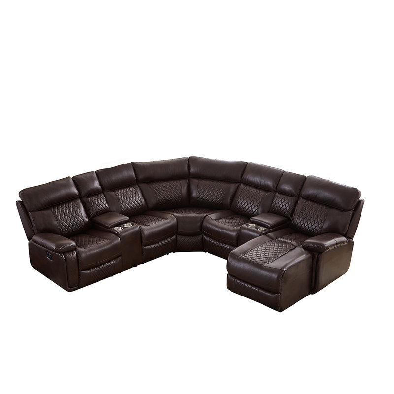 Canapé modulaire en cuir Muskogee