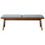 Banc Keira en tissu avec rangement caché, parfait pour les entrées et les salons, combinant style et fonctionnalité.
