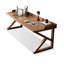 Bureau rectangulaire en bois massif brun clair-118311957-118311965