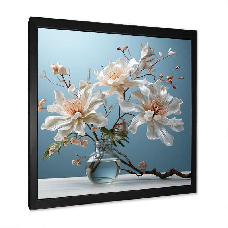 A Single Soft Gray Bluebonnet II, reproduction d'art sur toile, H 24 po x l 24 po x P 1 po, Noir
