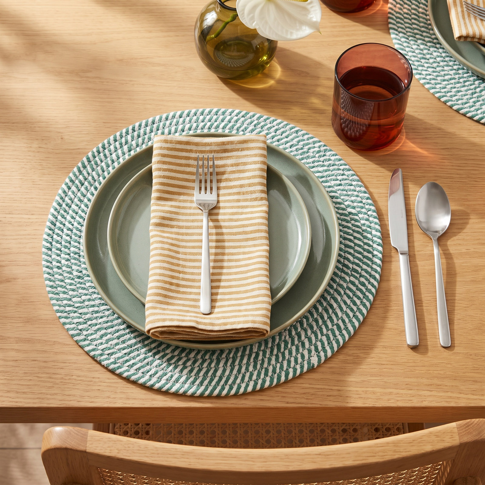 Aminta Collection Aminta Placemat, Green