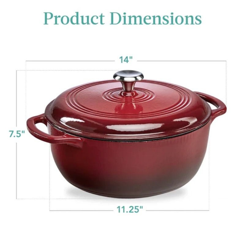 Dutch Oven- 6Qt, Red