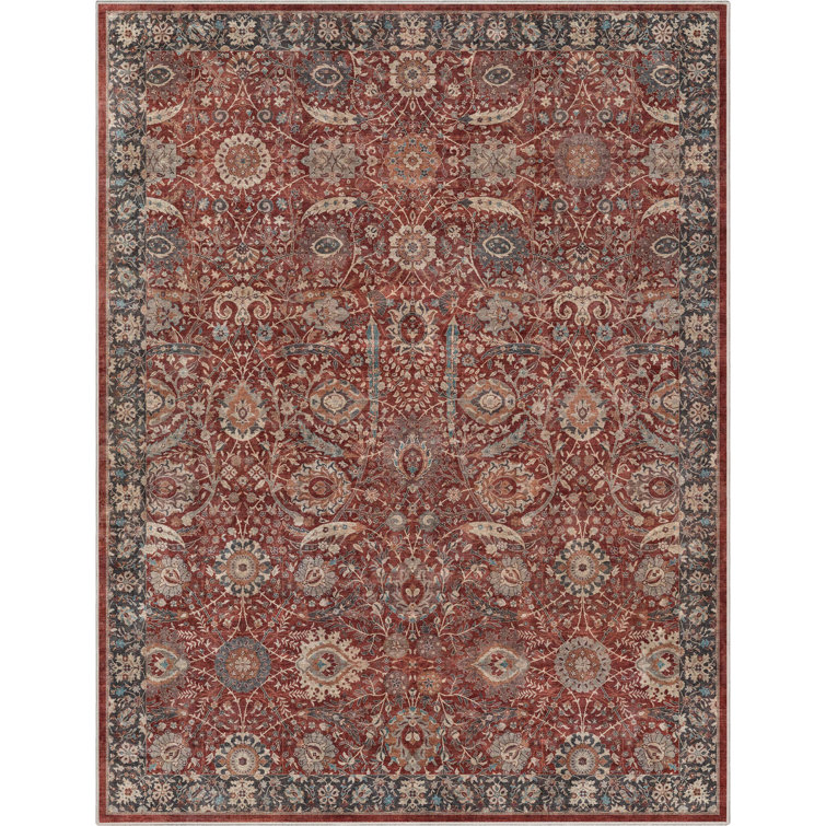Asha Oriental Persian Flat-Weave Red Rug