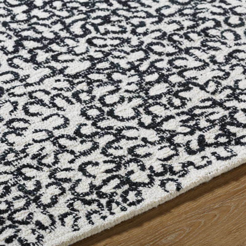 Bhumi Hand Tufted Wool Animal Print Indoor Rug, Rectangle 2' x 3'