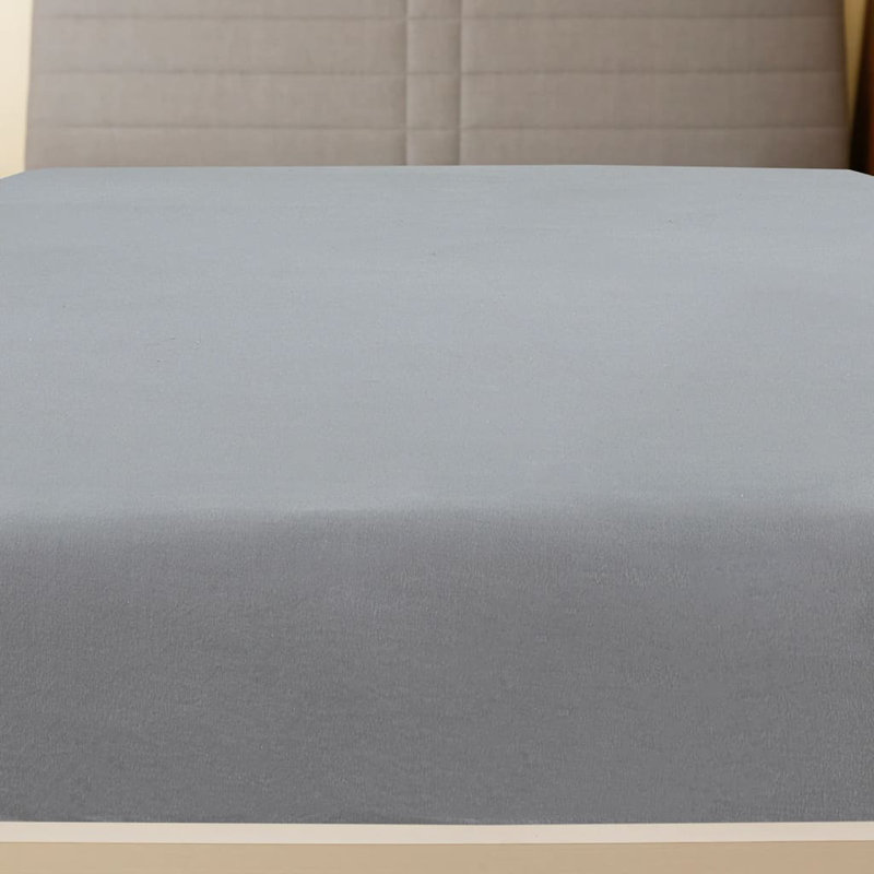 Ensemble de draps-housses en jersey 100% coton Vidaxl, Double TG, Bleu marine
