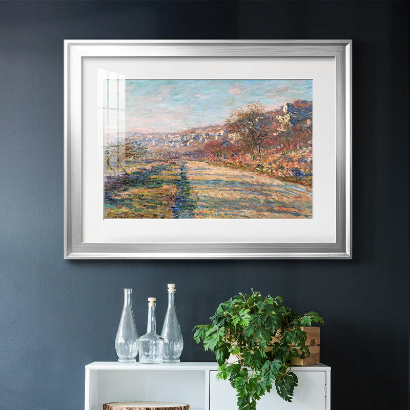 Monet, impression encadrée sur papier par Claude Monet, H 19 po x l 27 po x P 1,5 po, Argent