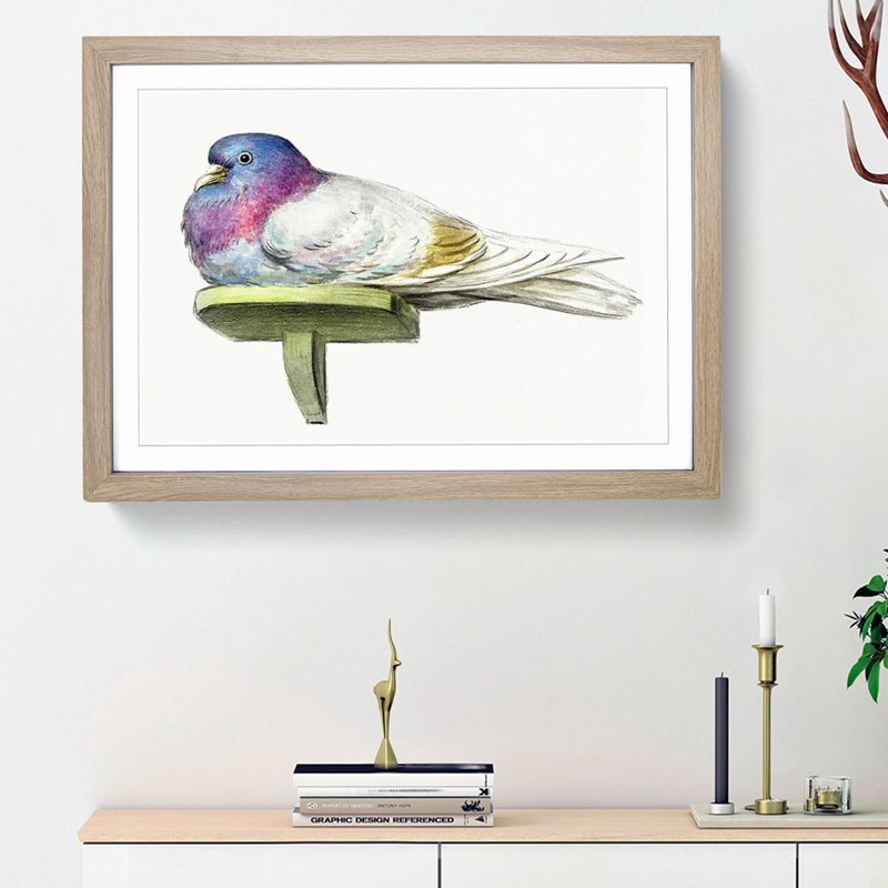 Pigeon by Jean Bernard - Picture Frame Painting Print, 27cm H x 36cm W x 2cm D, Oak Framed