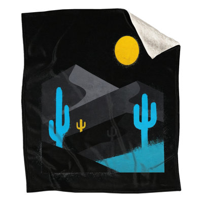 Paysage désertique avec des tapis de cactus