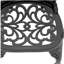 Ensemble de 5 meubles de patio en fonte d'aluminium avec structure noire et coussins de siège blanc cassé (même sku: W1710S00066)