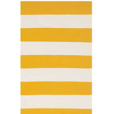Tapis rayé en coton tissé à plat à la main Parik