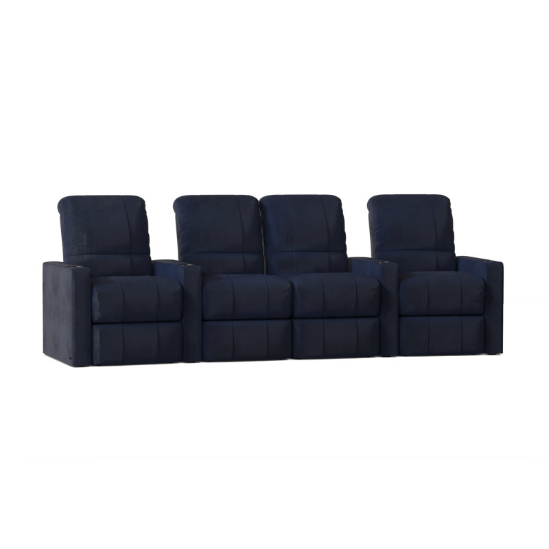 Rangée de sièges de cinéma maison (rangée de 4) Inuya, Océan Smartsuede, Électrique