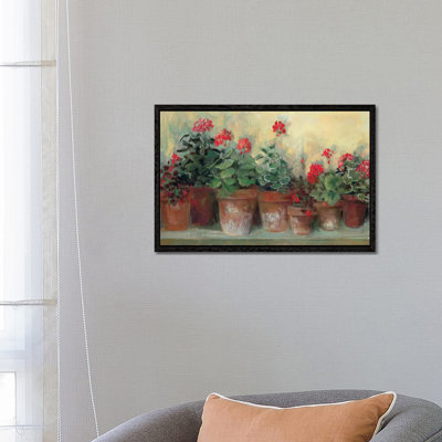 Kathleen's Geraniums by Carol Rowan - Print on Canvas