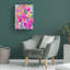 Art mural sur toile tendue - "Fuchsia Florals" de Suzanne Allard pour décoration de salon, de chambre à coucher ou de bureau - 18 x 24