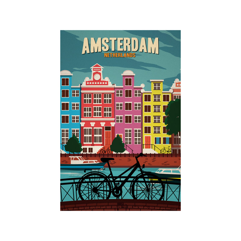 Amsterdam by IdeaStorm Studios - No Frame Print on Canvas, 66.04 cm H x 45.72 cm W x 1.91 cm D