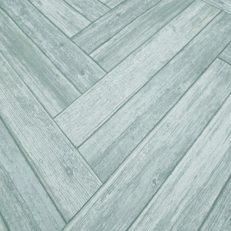 Papier peint imitation chevrons gris sarcelle, Gris délavé