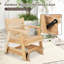 Chaise berçante d'extérieur en bois massif Aamanah