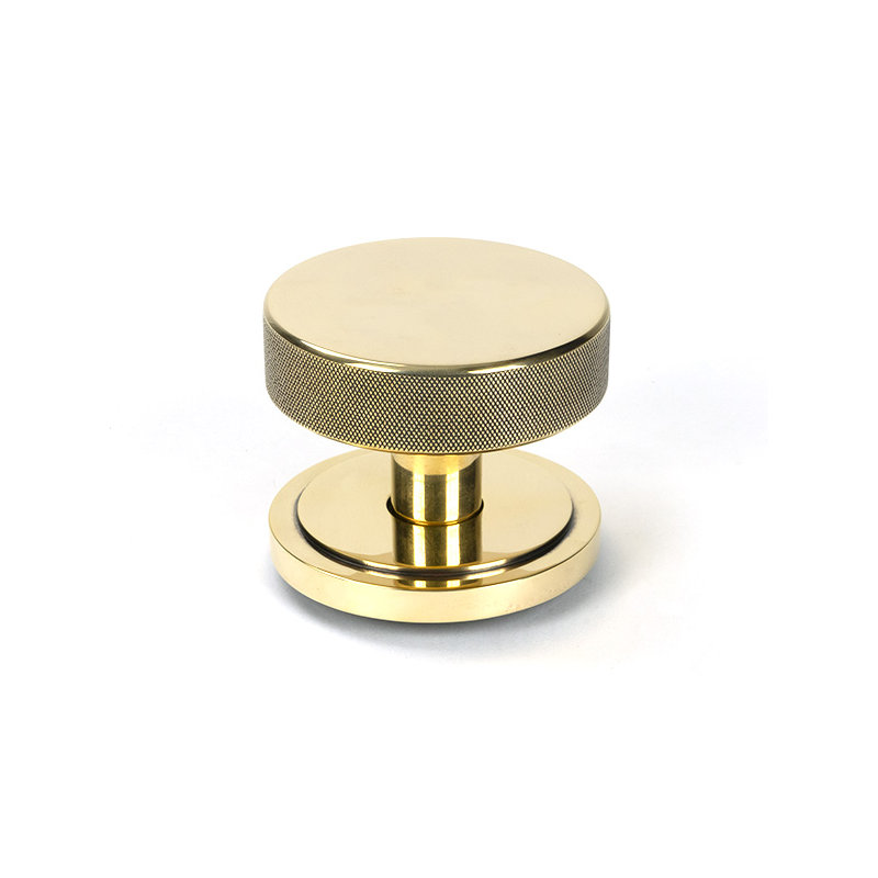 Brompton Single Dummy Door Knob, Aged Brass