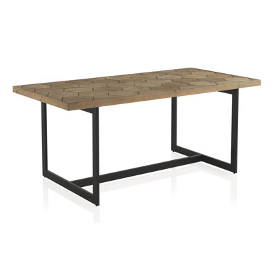 Eliana Ash Metal Base Dining Table