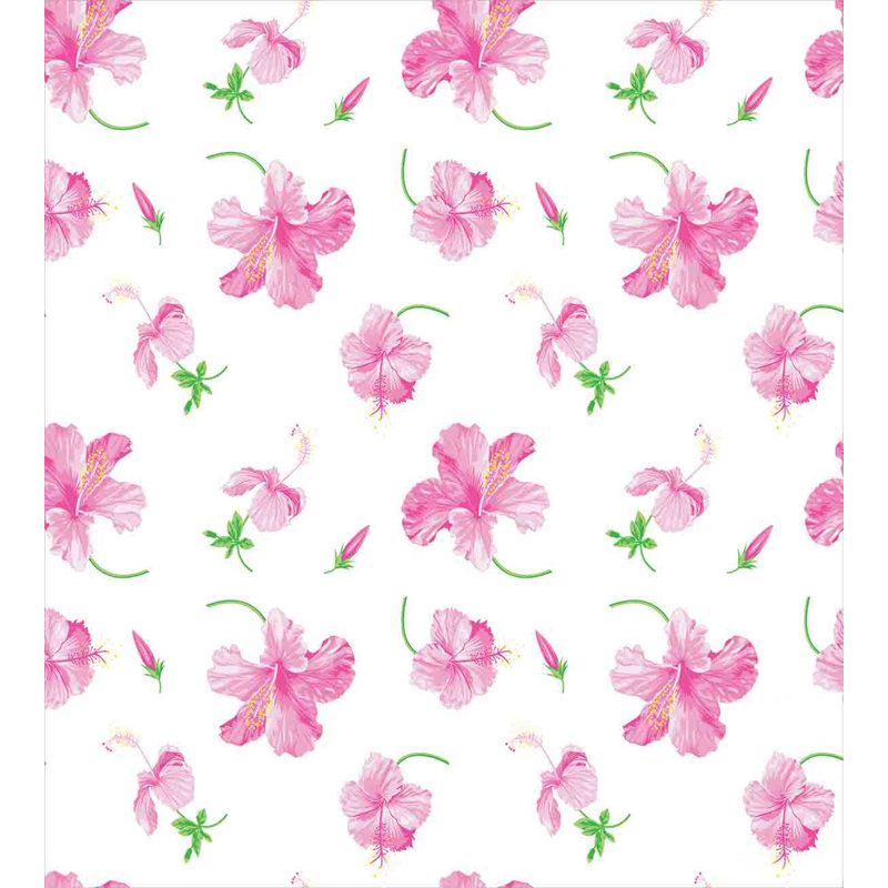 Coastal Polyester Floral Duvet Cover, Queen Duvet Cover + 2 Standard  Shams
