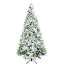 9' Tall Unlit Snow Flocked Pine Artificial Christmas Tree With Realistic Branches