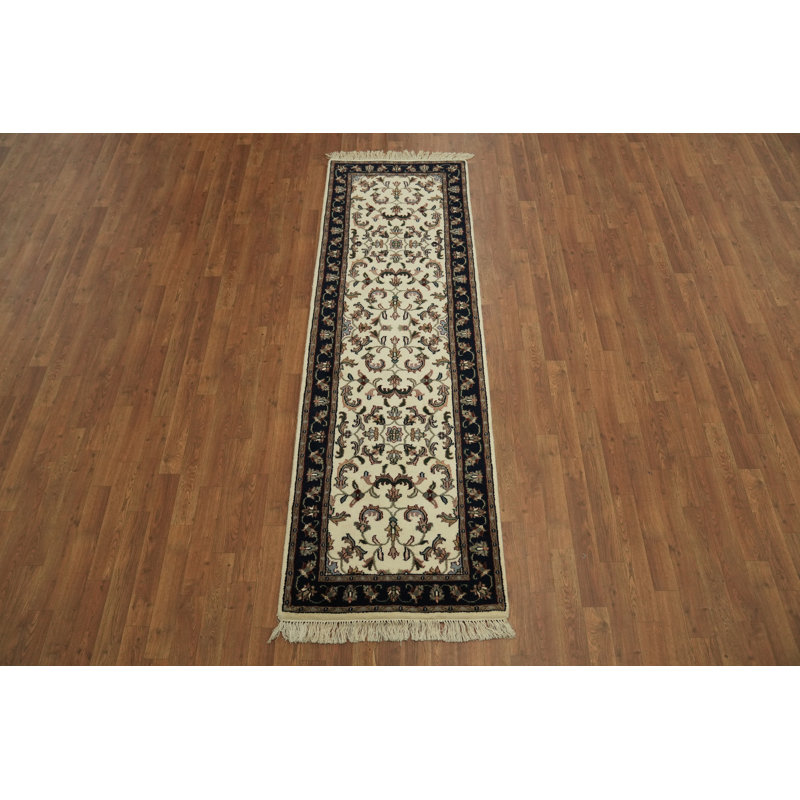Tapis exquis fabriqué à la main avec motif de bordure riche à motifs 2 x 8