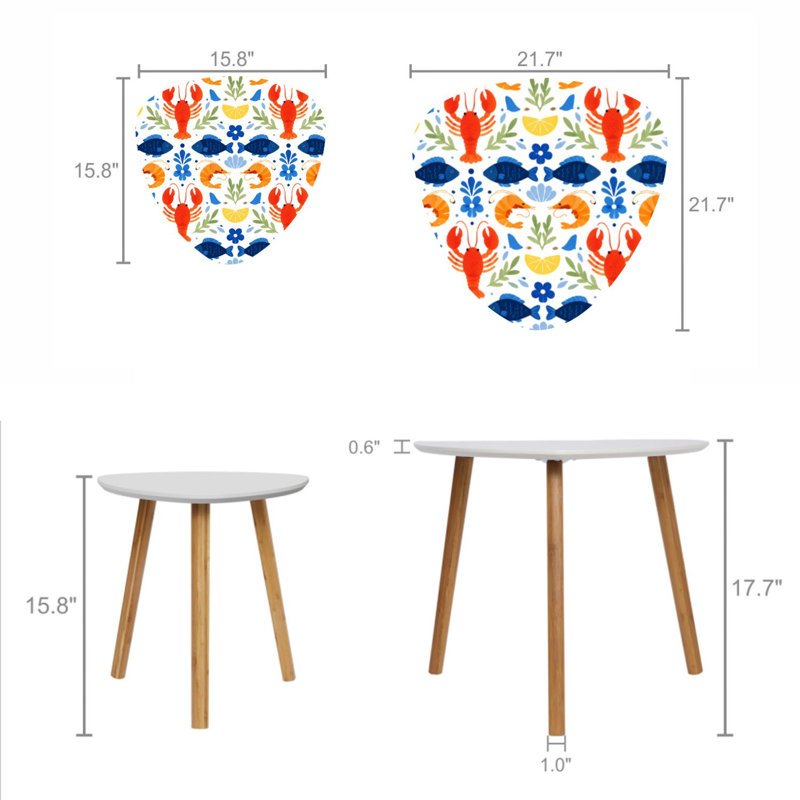 Ensemble de 2 tables basses gigognes Triangle