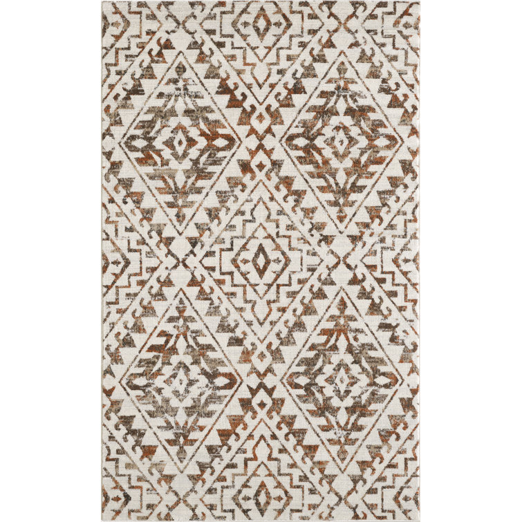 Losoya Geometric Brown/Beige/Cream Area Rug
