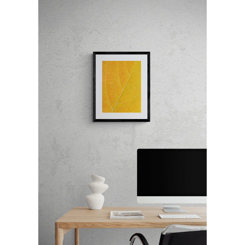 Autumn Leaf by Philippe Monthoux, Black Framed Paper, 20" H x 16" W