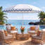 Parasol de plage à volants 8 pi avec base Wykisha
