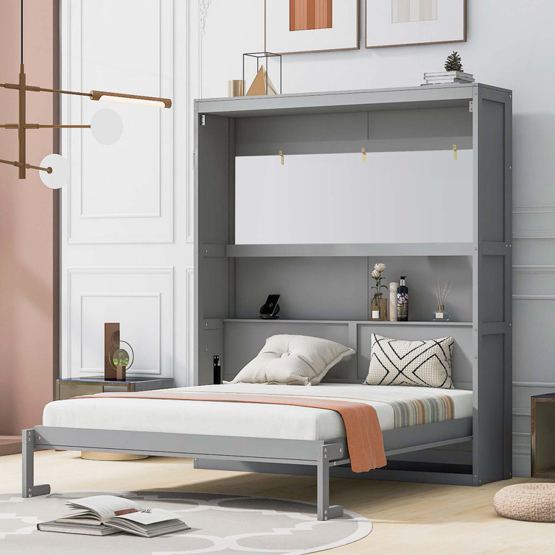Murphy Bed Wall Bed with Shelves