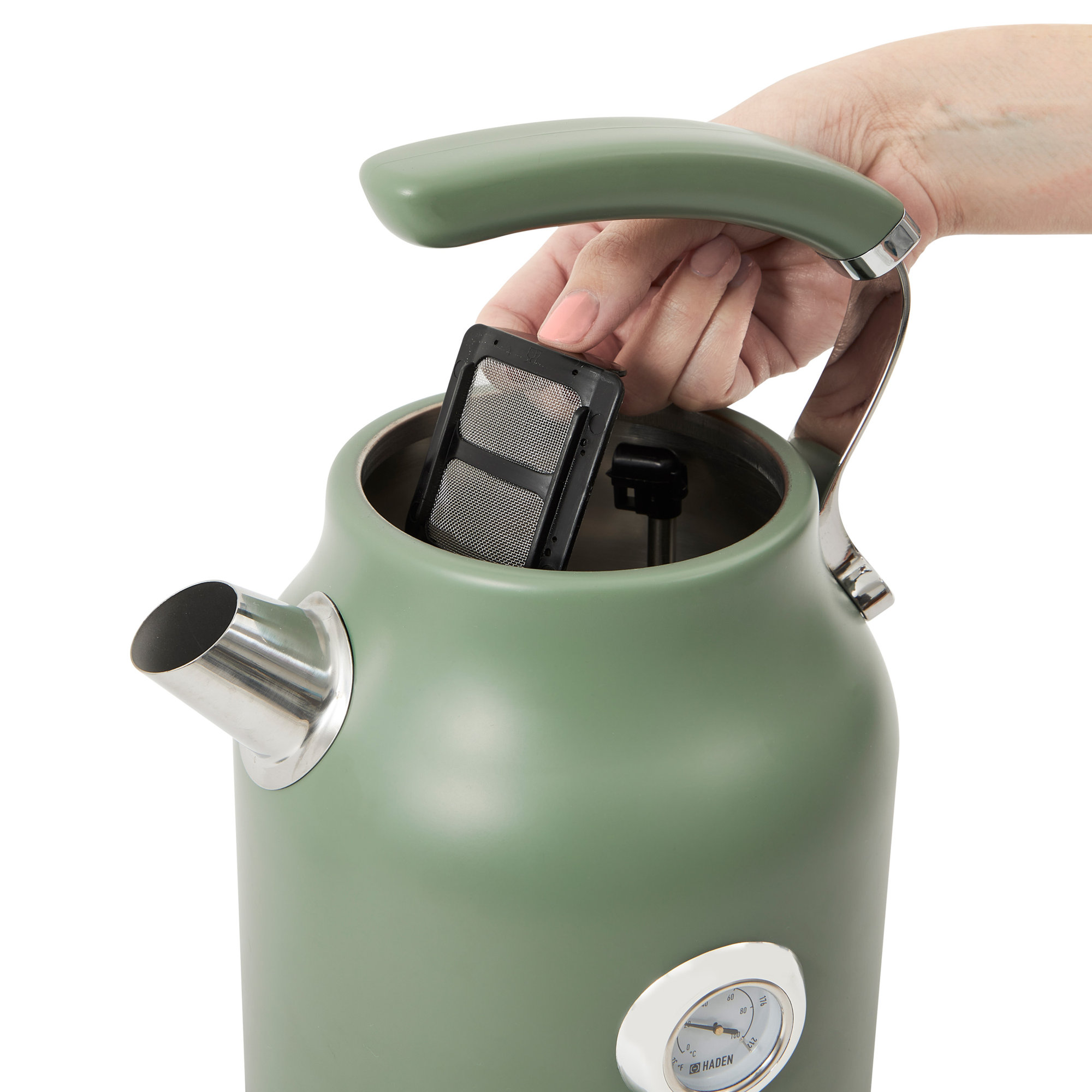 Haden Dorset Stainless Steel Electric Kettle, Sage Green