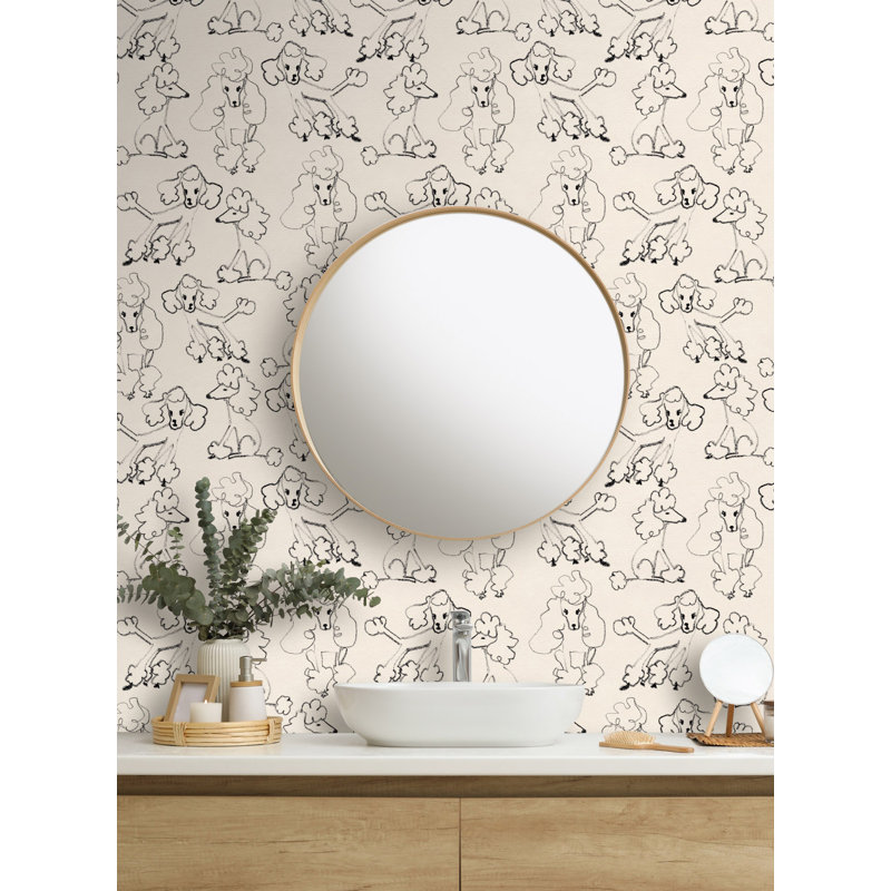 Wallpaper Double Roll by Yuki Osada, Black/Cream