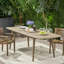 Table de salle à manger d'extérieur extensible en bois d'acacia, gris