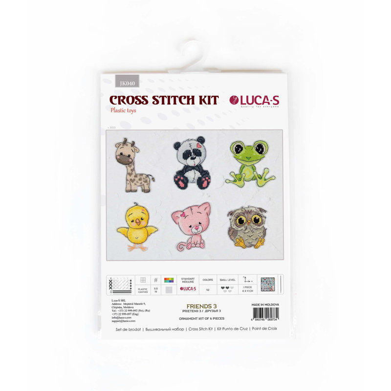 Friends 3 Counted Cross-Stitch Kit by Luca-S JK040L