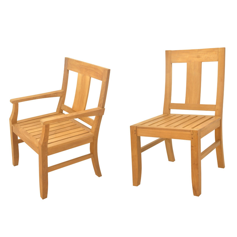 Osborne Outdoor 11 - Piece Teak Dining Set, 30.5" H x 71" L x 40" W, Set of 6