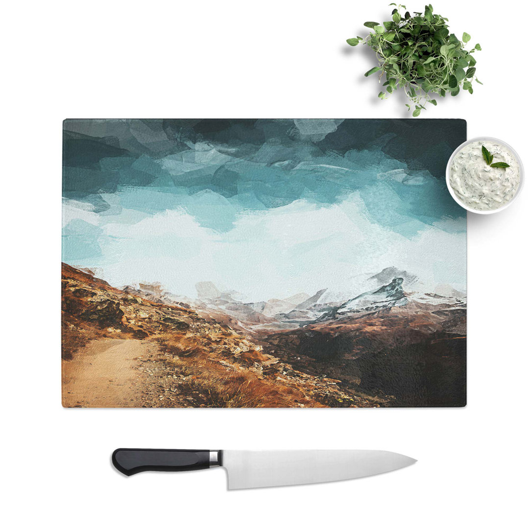Glass Matterhorn Mountain Switzerland Abstract Art Chopping Board