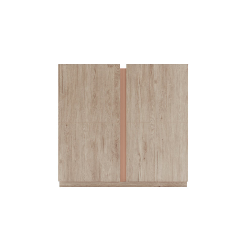 18 Pair Shoe Storage Cabinet, Light Oak Pink