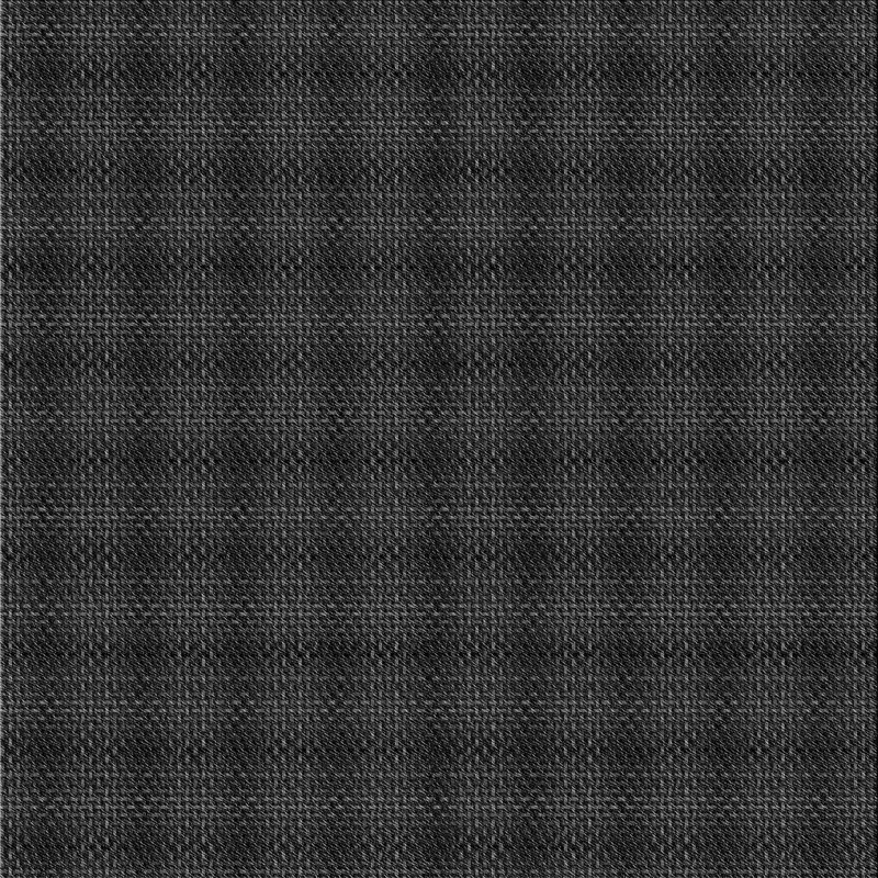 Tapis noir en laine à carreaux Plaid, Carré 4 pi