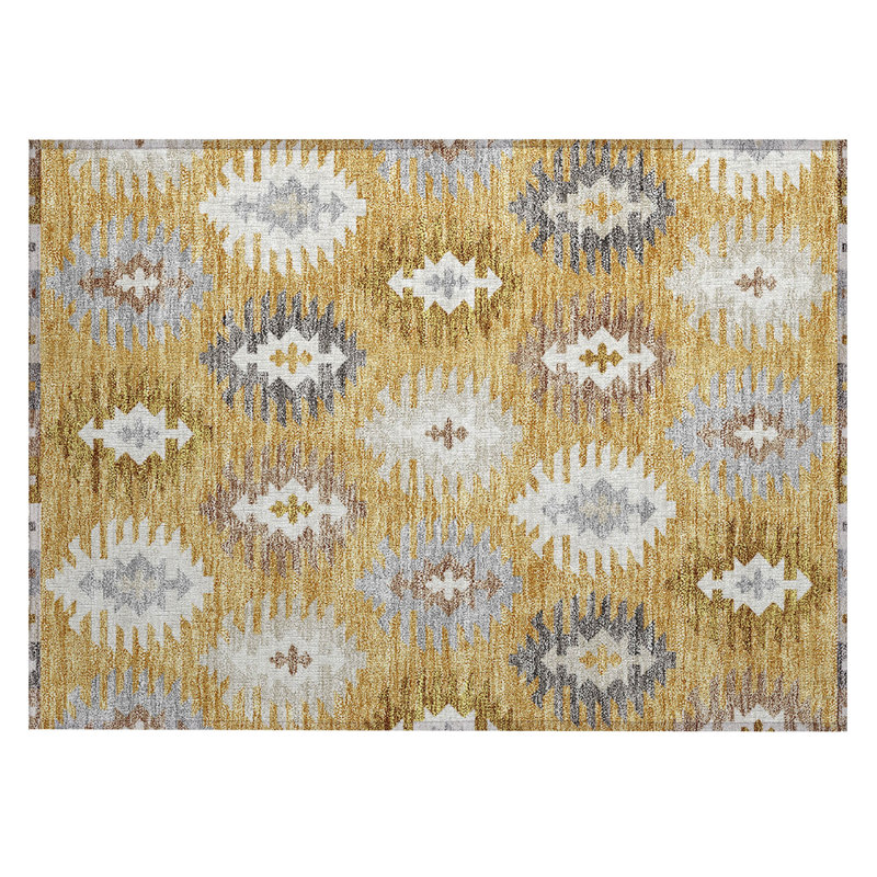 Chayden Flatweave Washable Southwestern Indoor / Outdoor Rug, Rectangle 1'8" x 2'6"