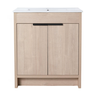 Freestanding Bathroom Vanity With  2 Soft-Close Cabinet Doors ((KD-PACKING),Only Vanity Without Top