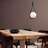 Modern Industrial Chandelier, Black Iron Body, 53.1 x 5.9 inches | Height: 53.5 inches | E27 Socket, Max 40W | Stylish Glass Cap, IP20 Rated | Perfect for Scandinavian & Contemporary Home Decor