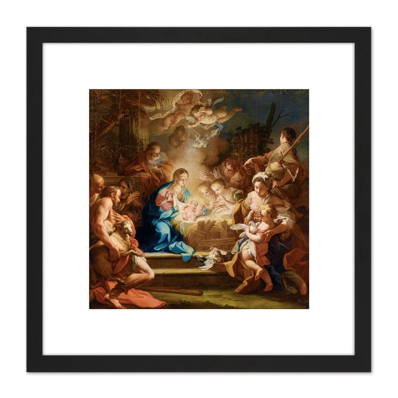 Conca Adoration Shepherds Biblical Nativity Painting by Sebastiano Conca - Single Picture Frame Print