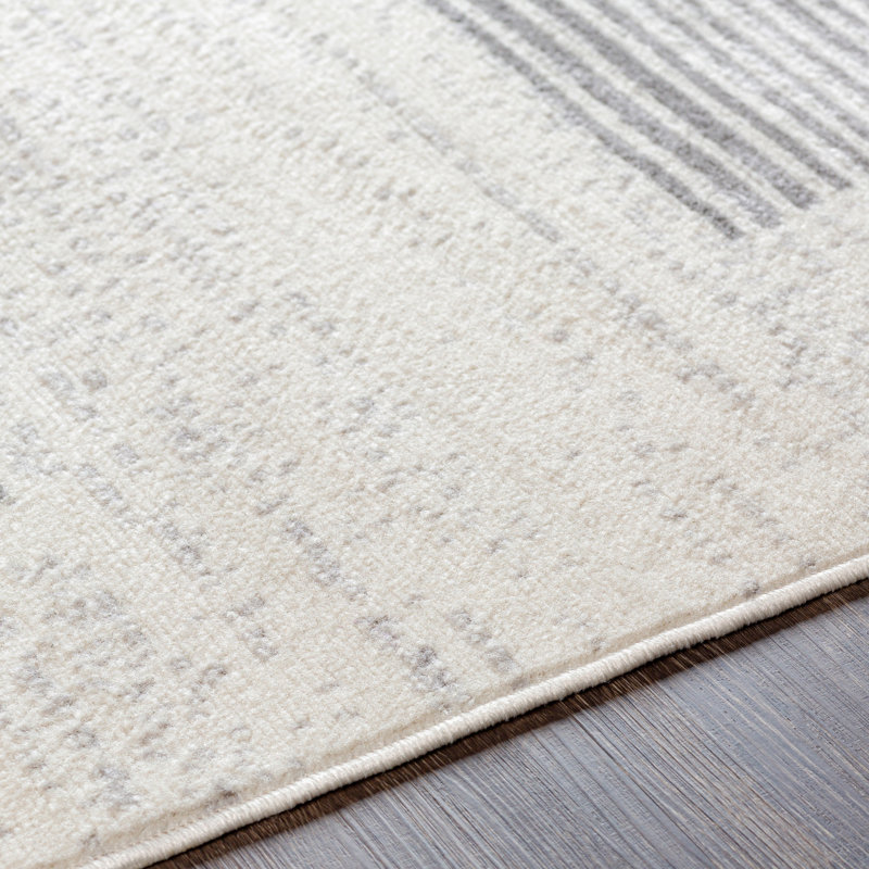 Alipio Abstract Gray Area Rug, Rectangle 7'10" x 10'