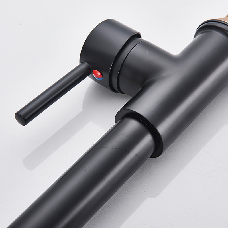 Robinet de cuisine Senlesen, Black/Rose Gold