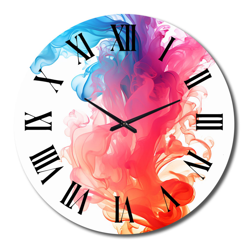 Horloge murale en métal encre liquide II, Grand