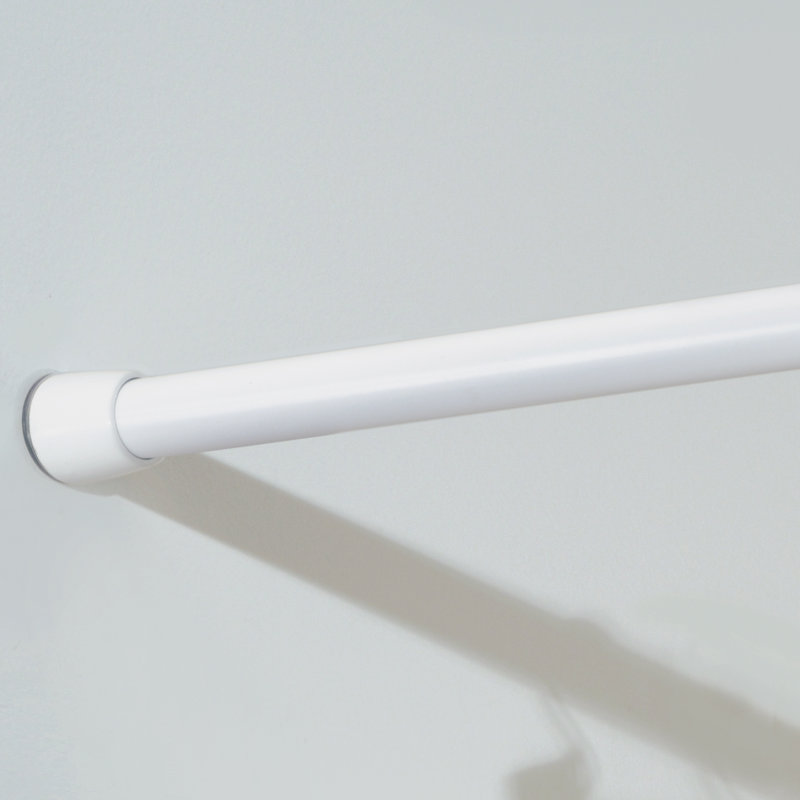 Tringle à rideau de douche réglable à tension droite Cameo, H 0,9 po x l 87 po x P 0,9 po, Blanc