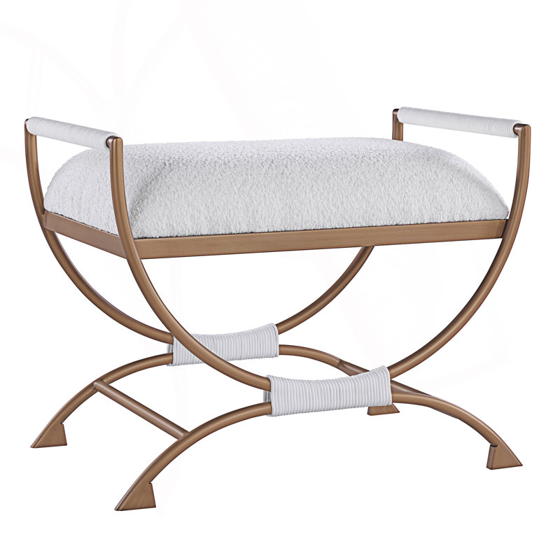 Modern Small Bench With Arm